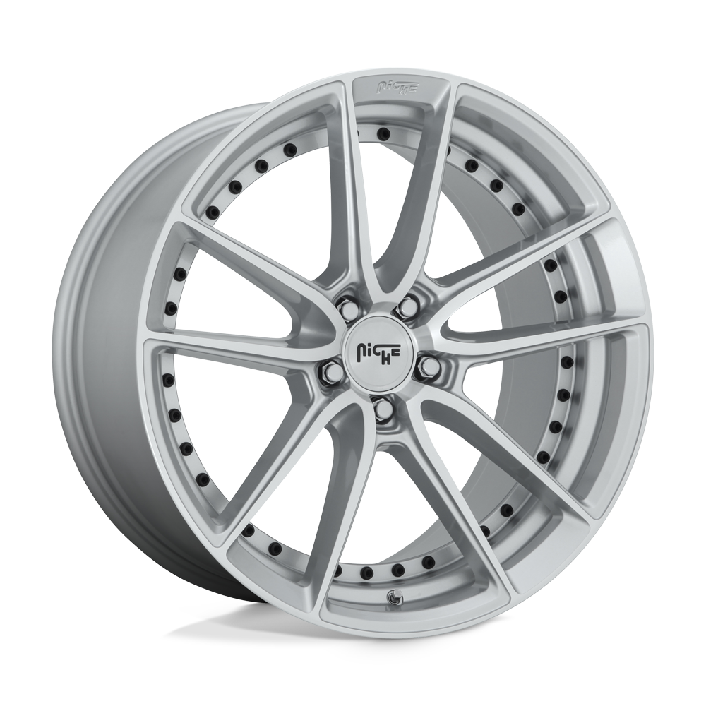 19X9.5 Niche 1PC M221 DFS GLOSS SILVER MACHINED 5X114.3