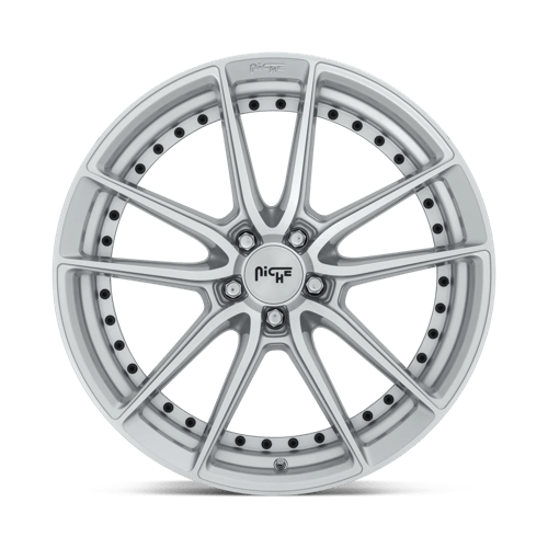 22X10.5 Niche 1PC M221 DFS GLOSS SILVER MACHINED 5X115