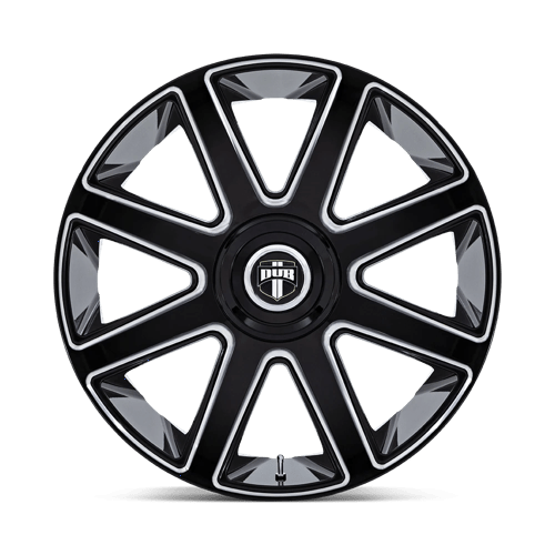 24X10 DUB 1PC DC273 PULL GLOSS BLACK MILLED 6X135/6X139.7