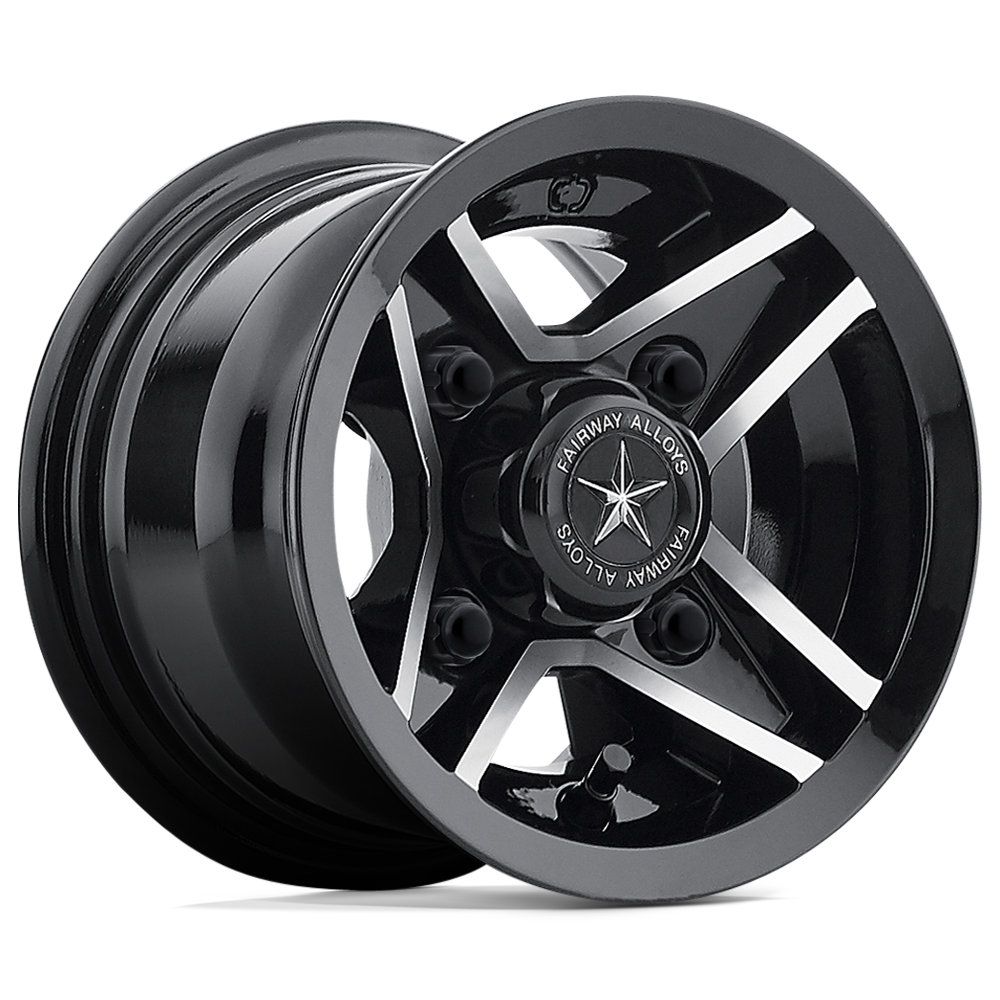 8X7 Fairway Alloys FA127 DIVOT GLOSS BLACK MACHINED 4X101.6