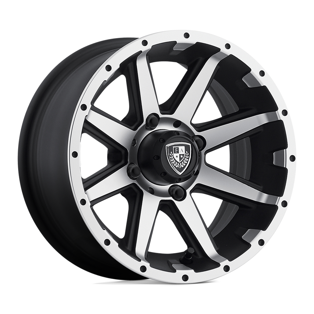 14X6.5 Fairway Alloys FA136 REBEL MACHINED MATTE BLACK 4X101.6