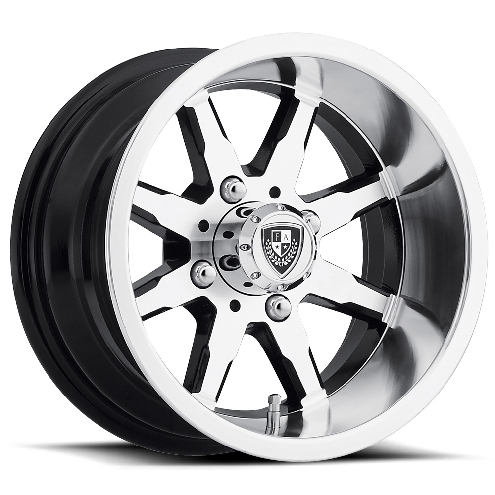 12X6 Fairway Alloys FA142 SHIFT MACHINED GLOSS BLACK 4X101.6