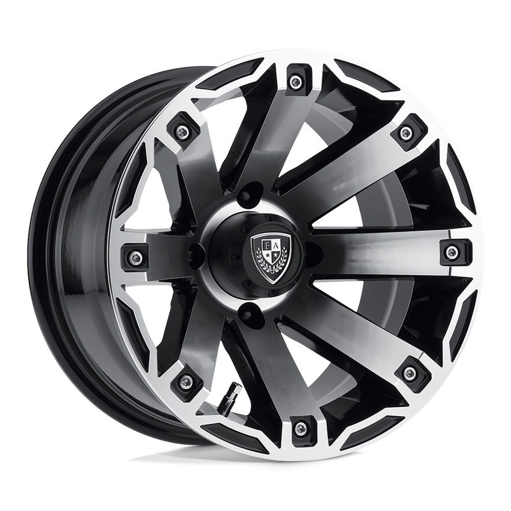 12X7 Fairway Alloys FA143 RAGE MACHINED GLOSS BLACK 4X101.6