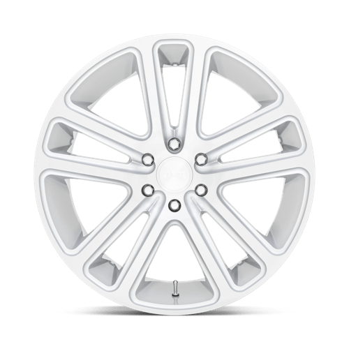 24X10 DUB 1PC S257 FLEX GLOSS SILVER BRUSHED FACE 6X135