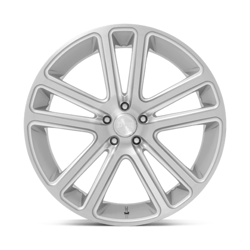 24X10 DUB 1PC S257 FLEX GLOSS SILVER BRUSHED FACE 5X127