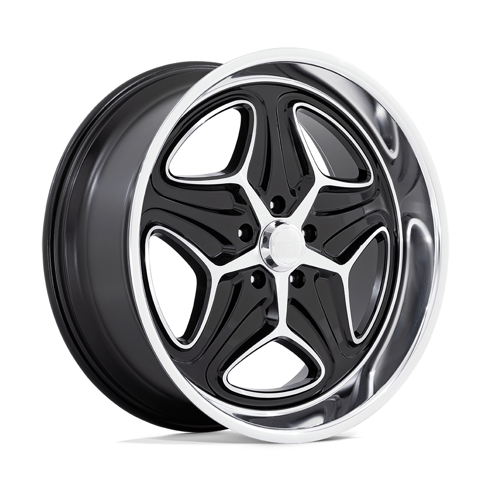 22X9 Foose 1PC F171 MERLOT GLOSS BLACK MACHINED 5X120.65