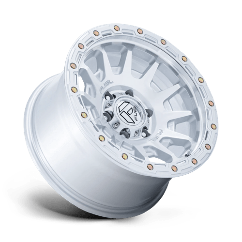 18X9 Fuel 1PC FC884 FORTRESS RIMS - GLOSS SILVER W/ MACHINED FACE 6X114.3