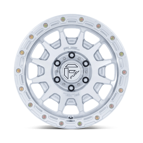 18X9 Fuel 1PC FC884 FORTRESS RIMS - GLOSS SILVER W/ MACHINED FACE 6X114.3