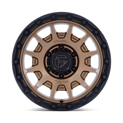 18X9 Fuel 1PC FC884 FORTRESS RIMS - MATTE BRONZE W GLOSS BLACK LIP 6X114.3