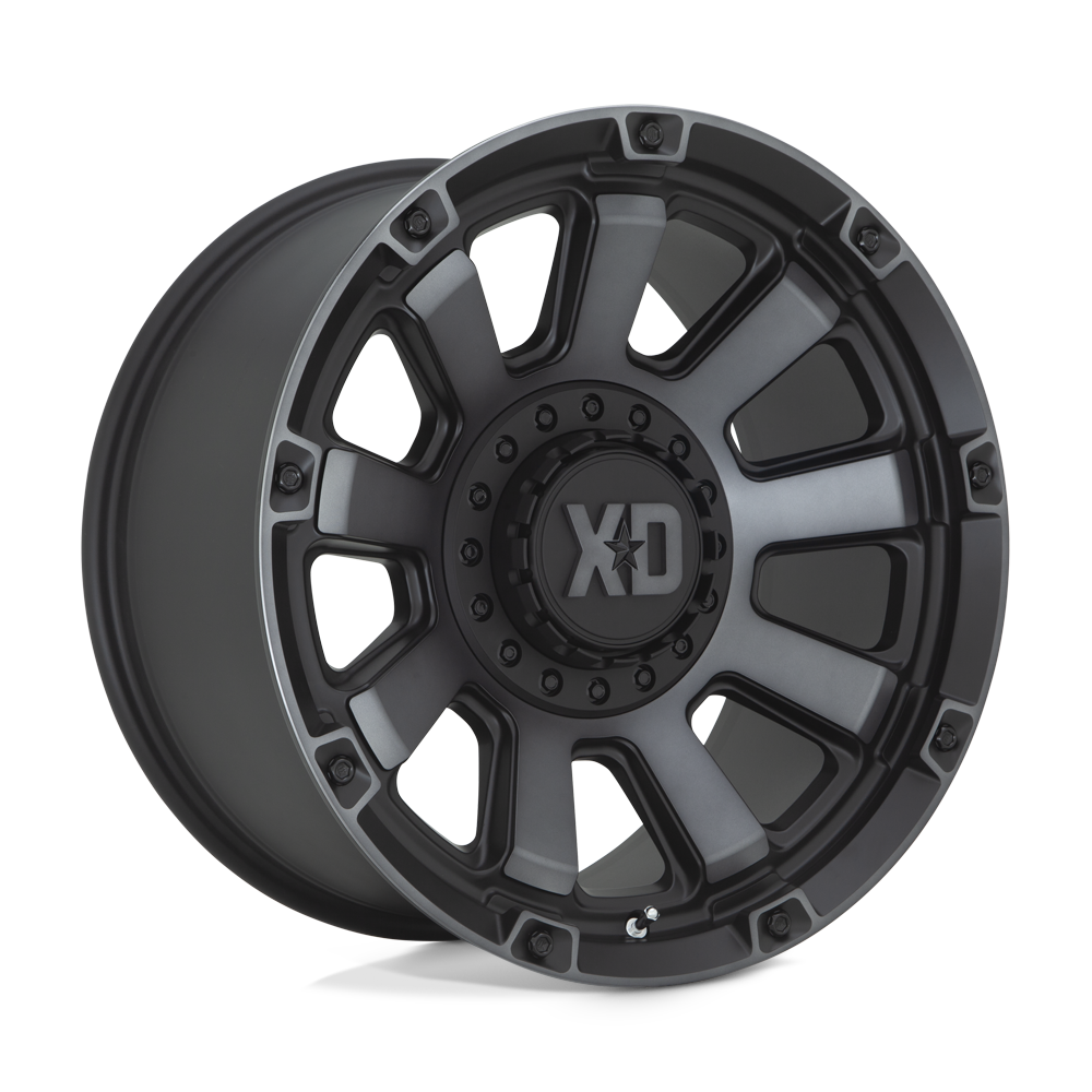 20X10 XD XD852 GAUNTLET SATIN BLACK W/ GRAY TINT 6X135/6X139.7