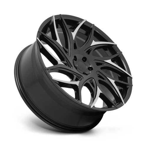 24X10 DUB 1PC S259 G.O.A.T. GLOSS BLACK W/ MACHINED SPOKES 5X127