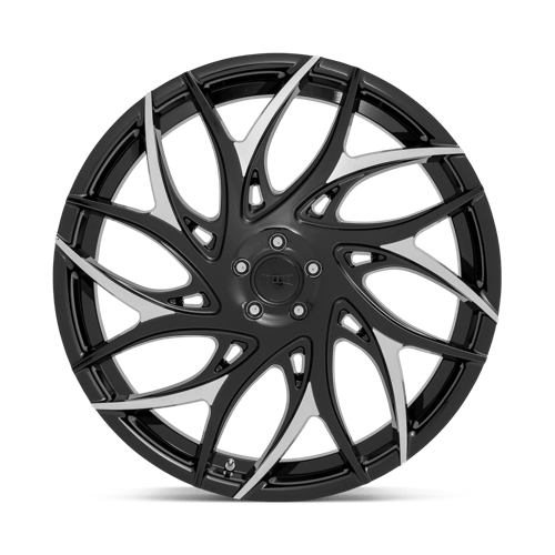 22X9 DUB 1PC S259 G.O.A.T. GLOSS BLACK W/ MACHINED SPOKES 5X120