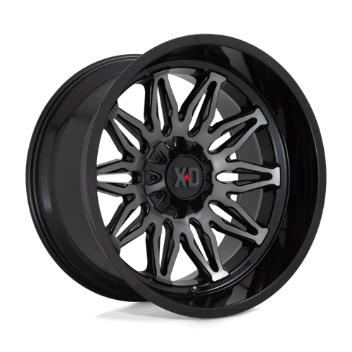 22X12 XD XD859 GUNNER GLOSS BLACK MACH W/ GRAY TINT 5X127/5X139.7