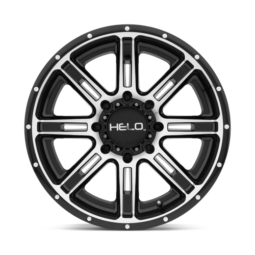 20X9 Helo HE900 GLOSS BLACK MACHINED 6X139.7