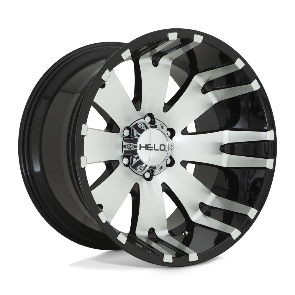 20X12 Helo HE917 GLOSS BLACK MACHINED 5X139.7