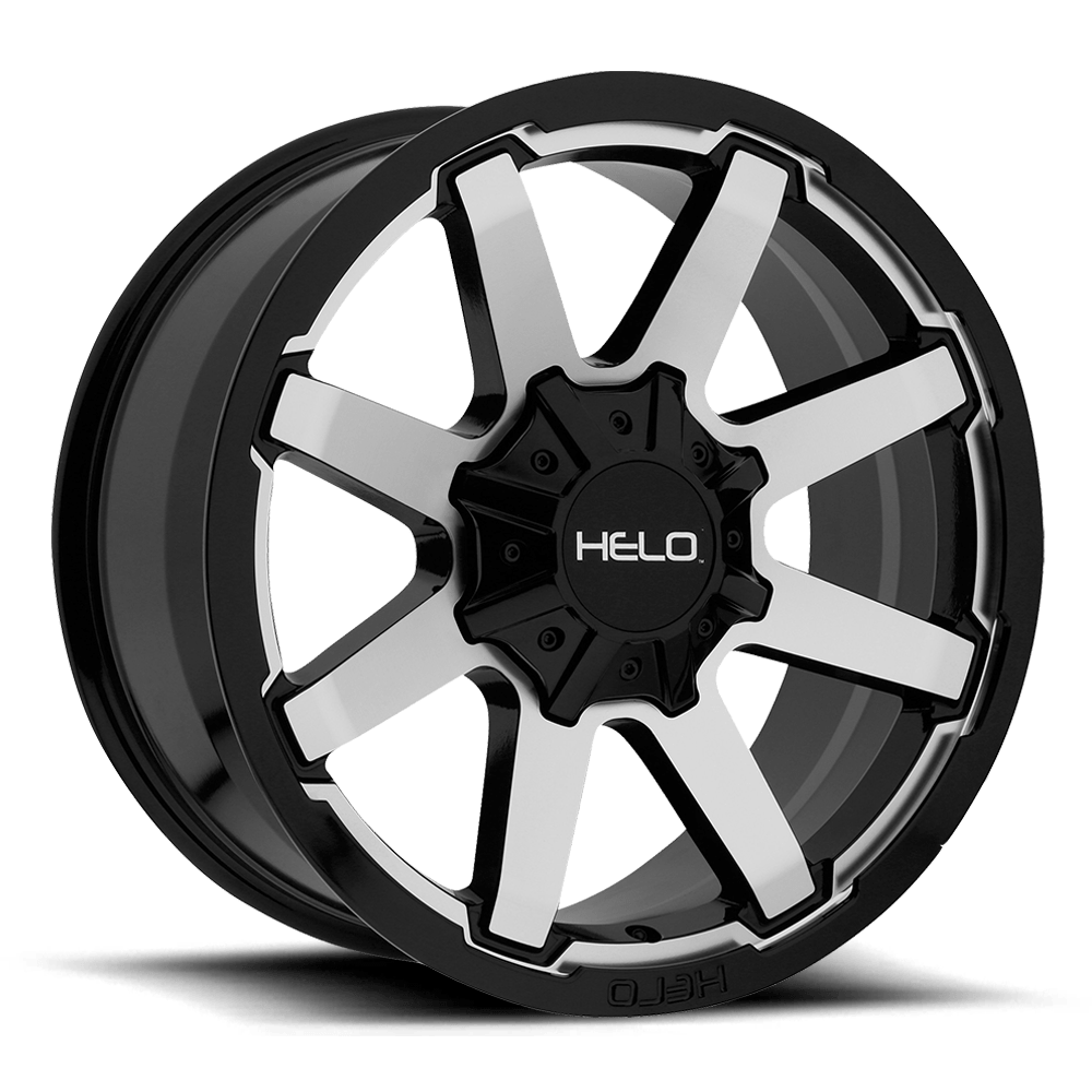 17X9 Helo HE909 GLOSS BLACK MACHINED 5X114.3/5X120.65