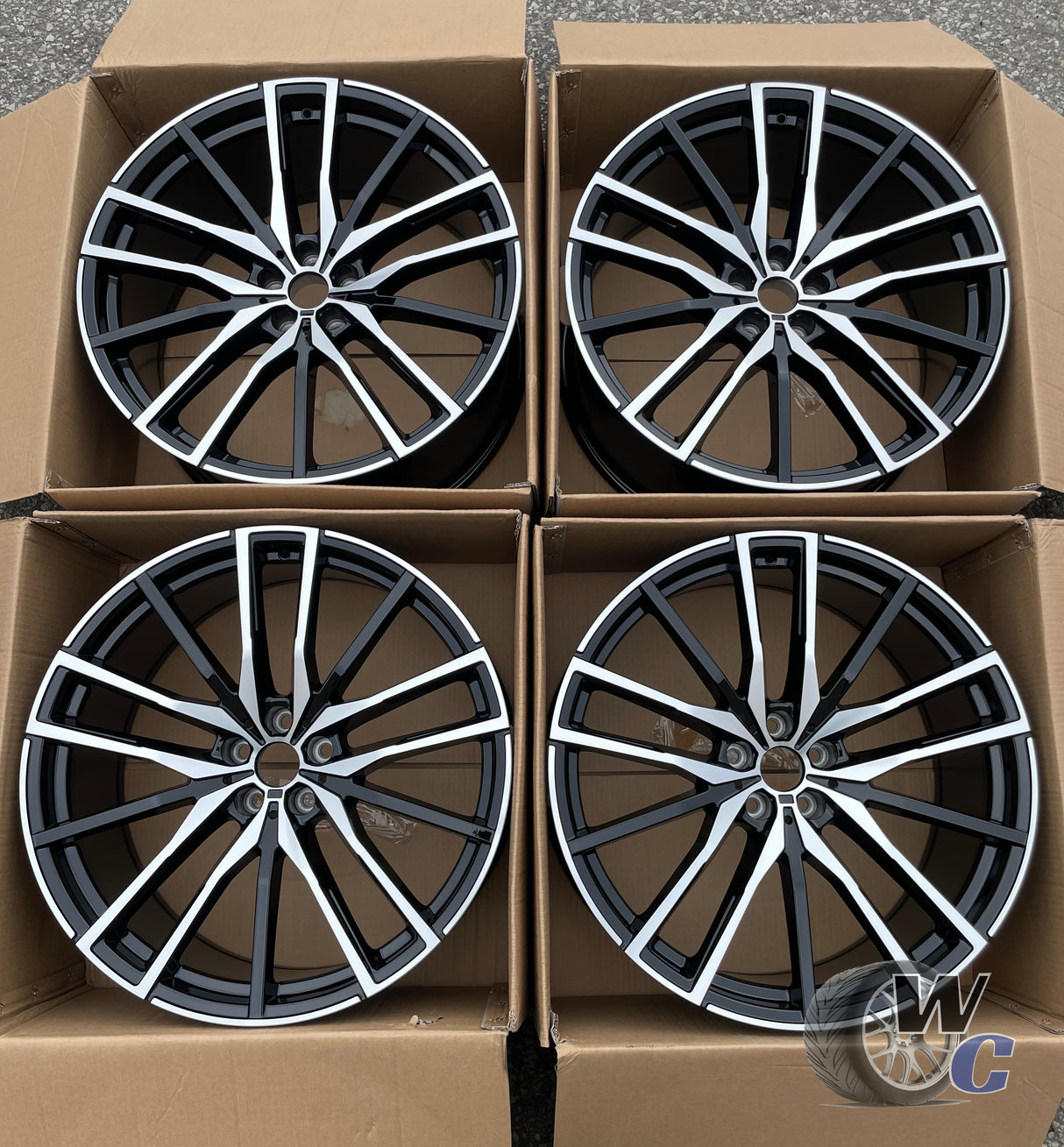 20” Wheels Fit BMW X7 2019–2026 | Factory Style Rims | Gloss Black Machined Face | Set of 4