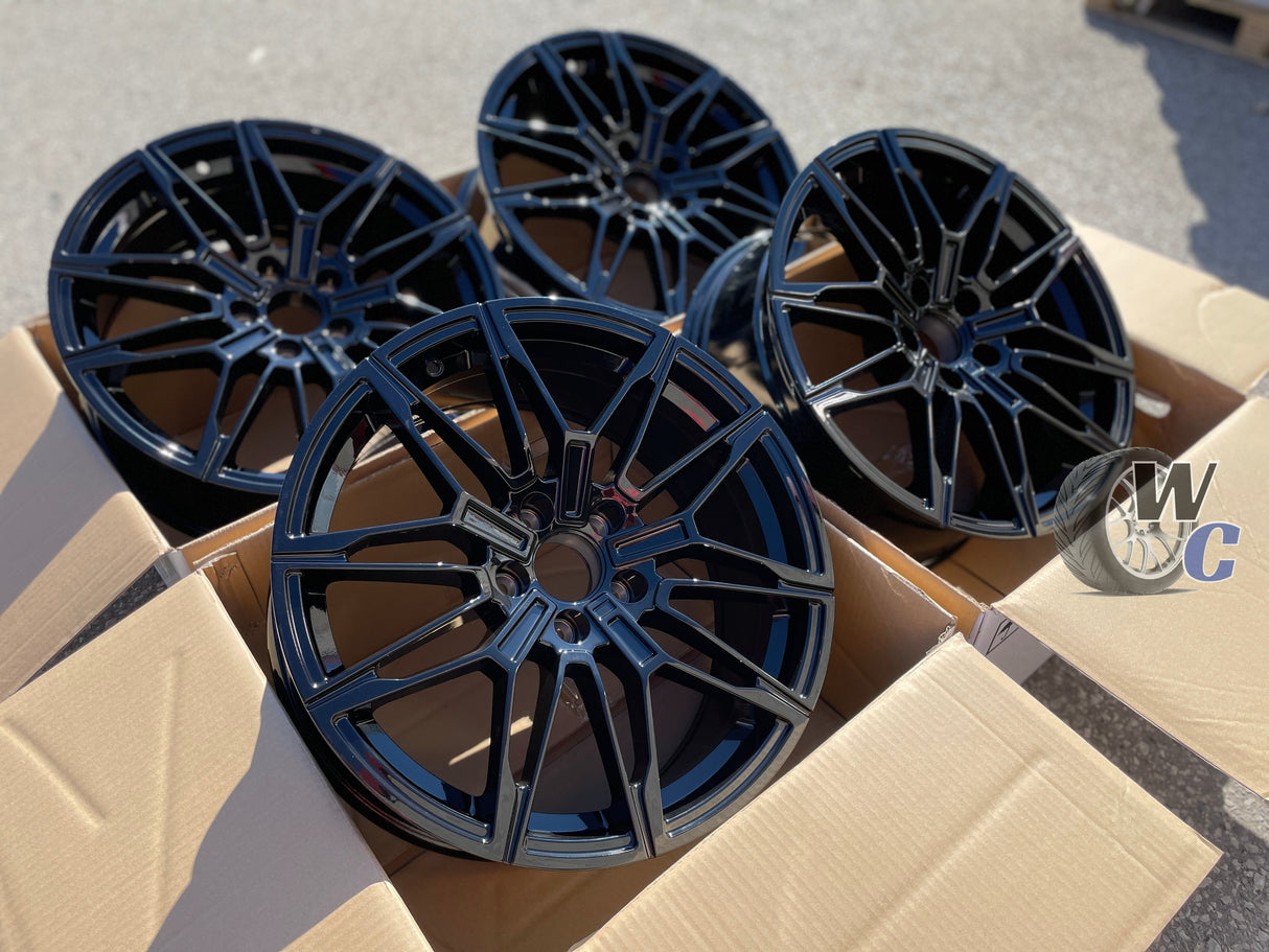 19” Wheels Fit BMW 7 Series 2016–2023 | Factory Style Rims | Gloss Black | Staggered Set of 4