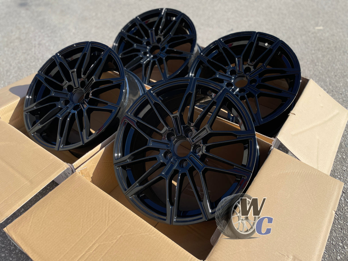 19” Wheels Fit BMW 7 Series 2016–2023 | Factory Style Rims | Gloss Black | Staggered Set of 4