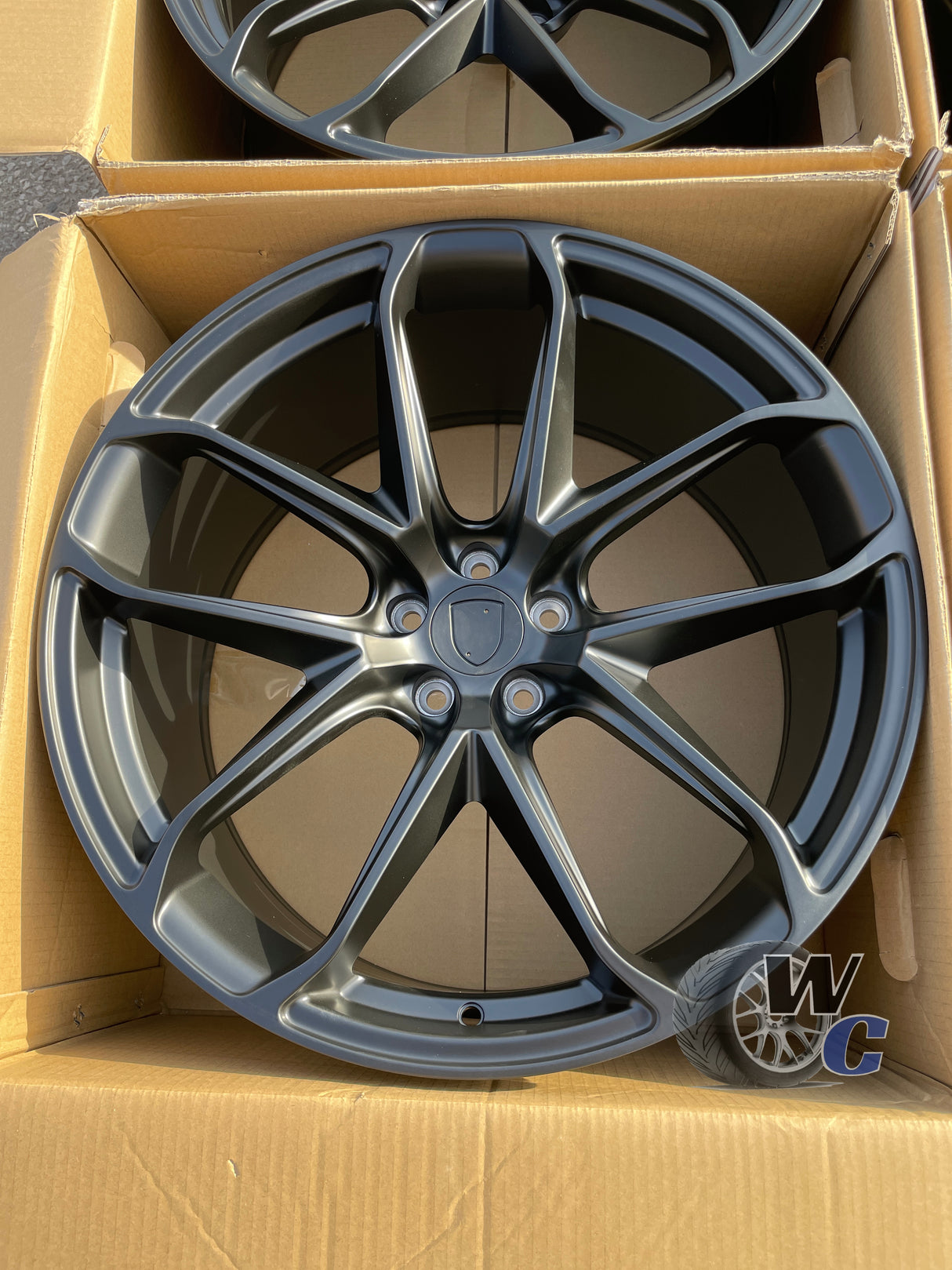 22” Wheels Fit Porsche Cayenne 2018–2025 | OE Style Rims | Matte Black | Staggered Set of 4