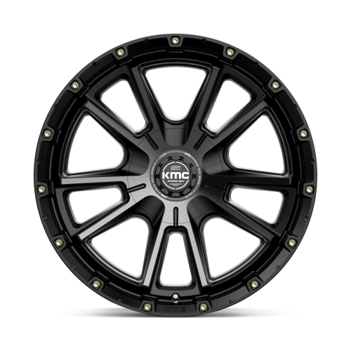 20X9 KMC KM100 SYNC SATIN BLACK W/ GRAY TINT 6X135/6X139.7