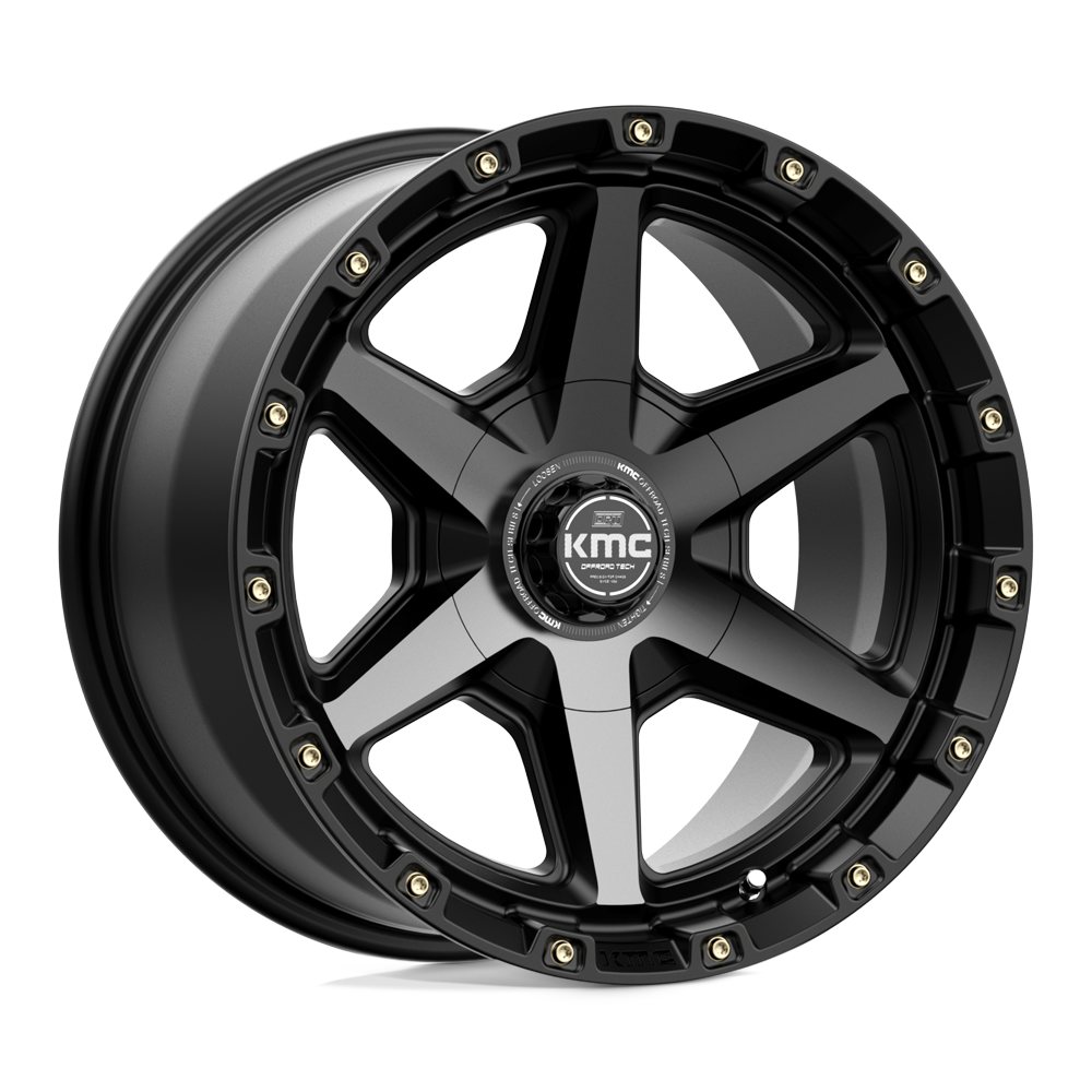 20X9 KMC KM101 TEMPO SATIN BLACK W/ GRAY TINT 5X127/5X139.7
