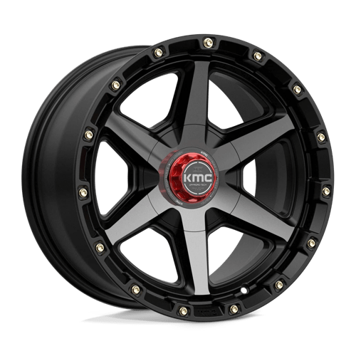 20X9 KMC KM101 TEMPO SATIN BLACK W/ GRAY TINT 5X127/5X139.7