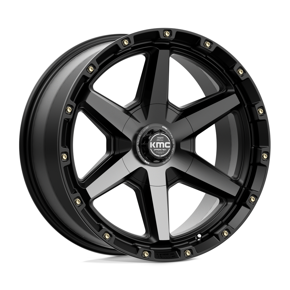 20X9 KMC KM101 TEMPO SATIN BLACK W/ GRAY TINT 6X135/6X139.7