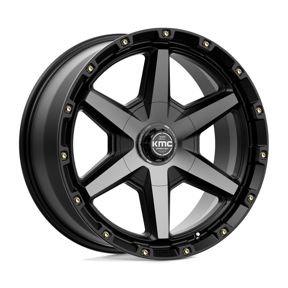 20X9 KMC KM101 TEMPO SATIN BLACK W/ GRAY TINT 6X135/6X139.7