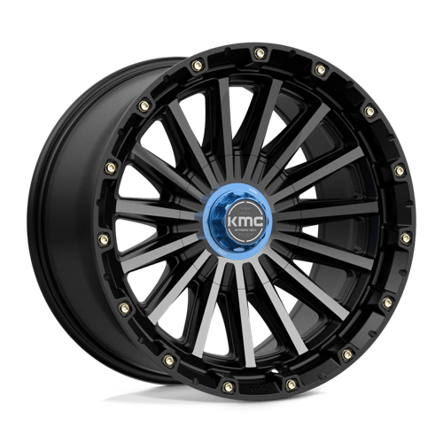 17X9 KMC KM102 SIGNAL SATIN BLACK W/ GRAY TINT 6X135/6X139.7