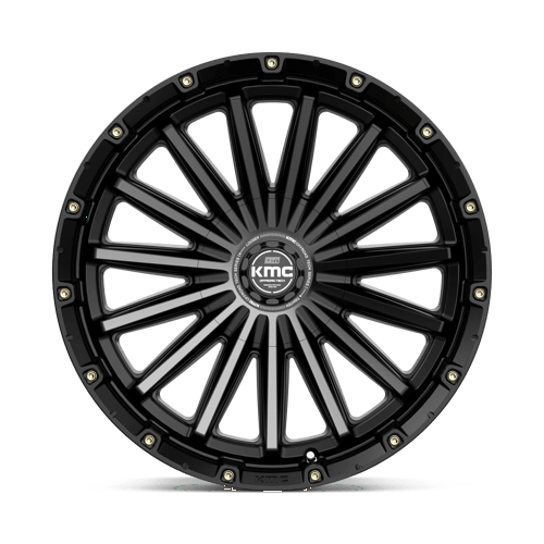 20X9 KMC KM102 SIGNAL SATIN BLACK W/ GRAY TINT 6X135/6X139.7