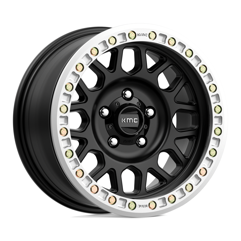 20X9 KMC KM234 GRENADE DESERT BEADLOCK RIMS - SATIN BLACK 5X127