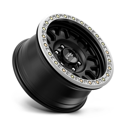 17X8.5 KMC KM234 GRENADE DESERT BEADLOCK SATIN BLACK 6X165.1