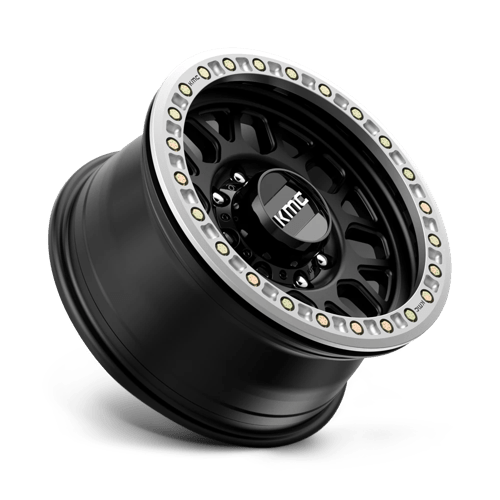 17X8.5 KMC KM234 GRENADE DESERT BEADLOCK RIMS - SATIN BLACK 8X165.1