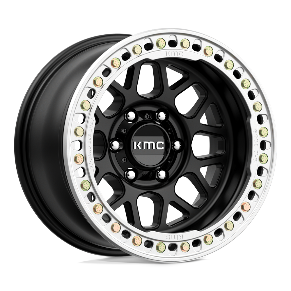 17X9 KMC KM235 GRENADE CRAWL BEADLOCK SATIN BLACK 6X139.7