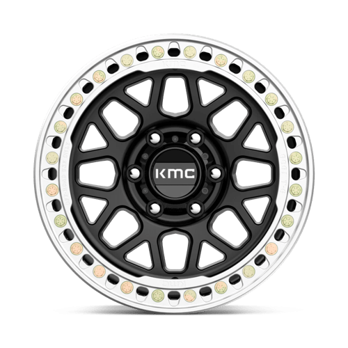 17X9 KMC KM235 GRENADE CRAWL BEADLOCK SATIN BLACK 6X139.7