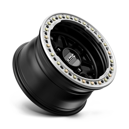 17X9 KMC KM235 GRENADE CRAWL BEADLOCK RIMS - SATIN BLACK 8X165.1