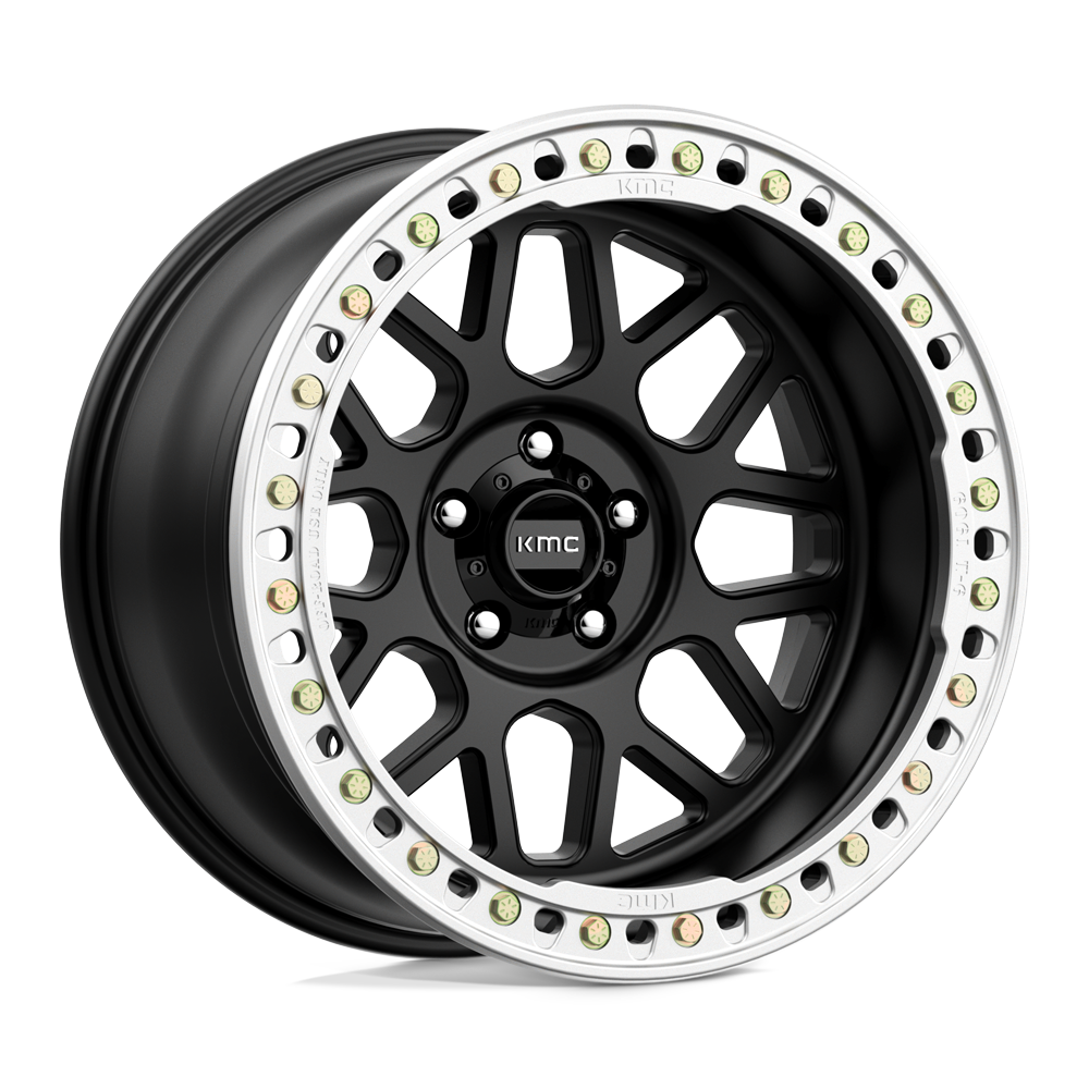 20X10 KMC KM235 GRENADE CRAWL BEADLOCK RIMS - SATIN BLACK 5X127