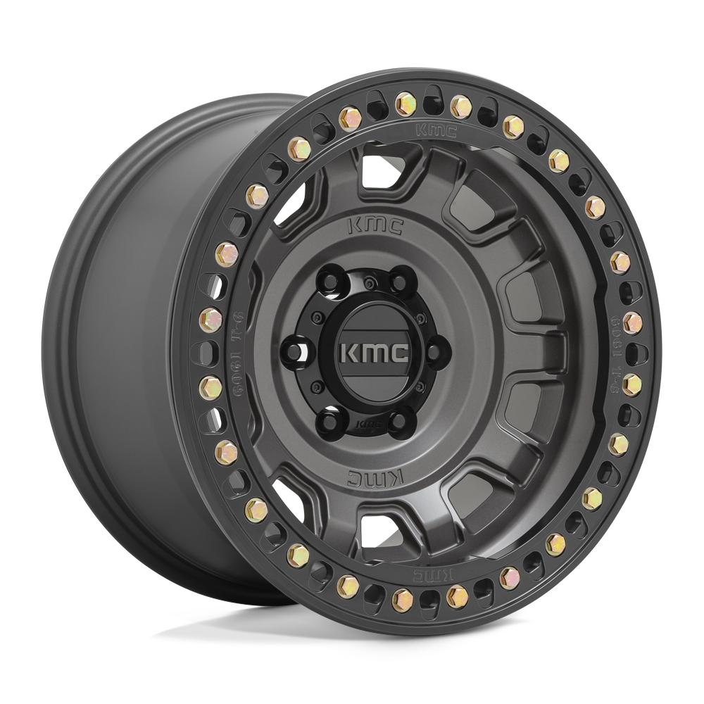 17X9 KMC KM236 TANK BEADLOCK ANTHRACITE 6X139.7