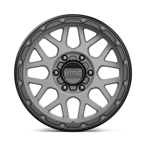 17X9 KMC KM535 GRENADE OFF-ROAD MATTE GRAY W/ MATTE BLACK LIP 6X135