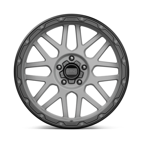 20X9 KMC KM535 GRENADE OFF-ROAD MATTE GRAY W/ MATTE BLACK LIP 5X127