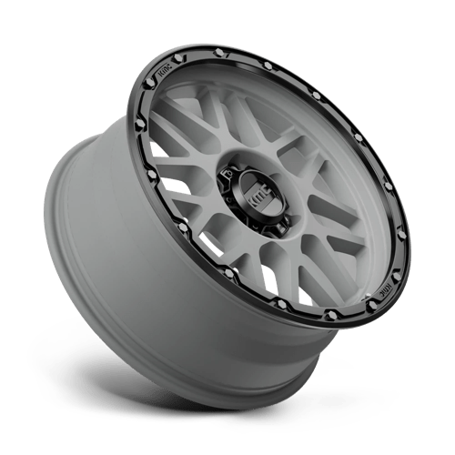 16X8 KMC KM535 GRENADE OFF-ROAD MATTE GRAY W/ MATTE BLACK LIP 6X139.7