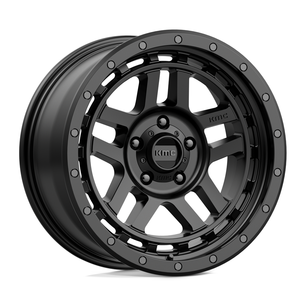 18X8.5 KMC KM540 RECON SATIN BLACK 5X127