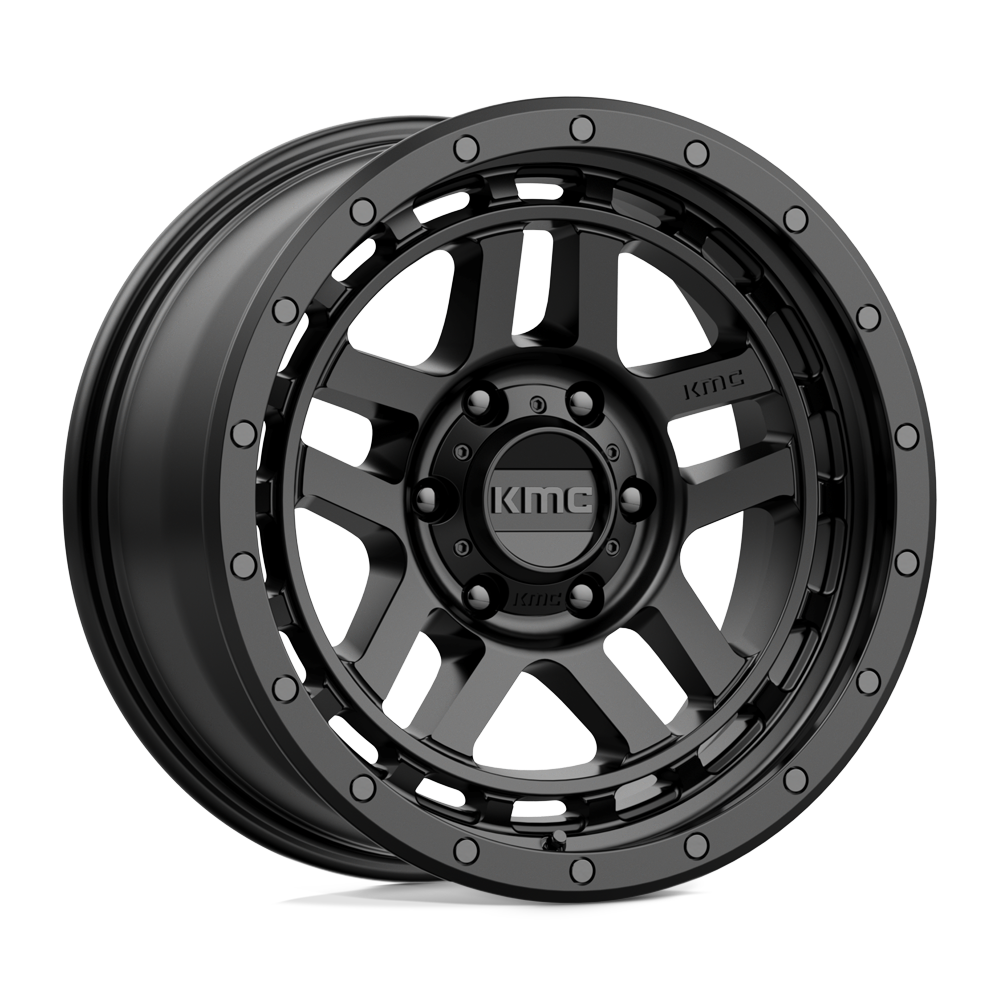18X8.5 KMC KM540 RECON SATIN BLACK 6X120