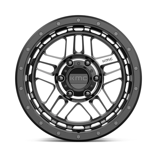 18X8.5 KMC KM540 RECON SATIN BLACK MACHINED 6X120