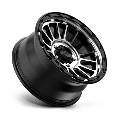 17X8.5 KMC KM542 IMPACT SATIN BLACK MACHINED 5X127