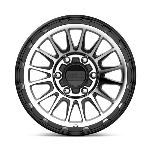 17X8.5 KMC KM542 IMPACT SATIN BLACK MACHINED 6X139.7