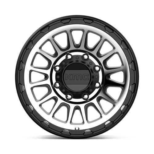 17X8.5 KMC KM542 IMPACT SATIN BLACK MACHINED 8X180
