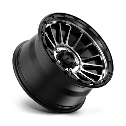 17X9 KMC KM542 IMPACT SATIN BLACK MACHINED 5X127