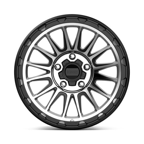 17X9 KMC KM542 IMPACT SATIN BLACK MACHINED 5X127